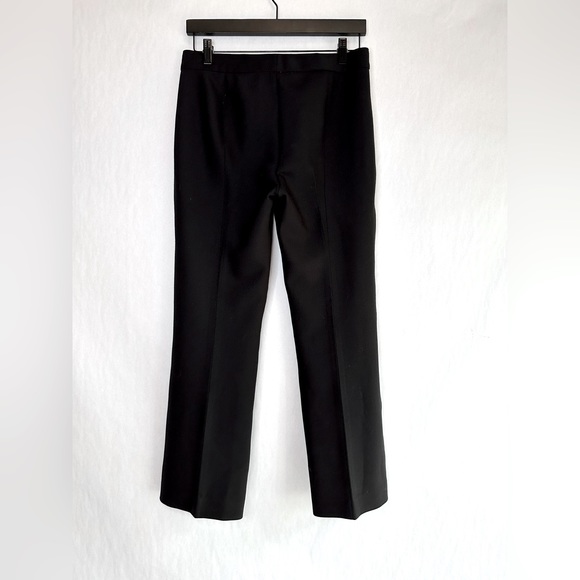 Theory Cardinal Trouser Canton Bistretch Black Dress Pants Front Seam Size 6 - Picture 4 of 10